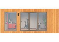 The Cube - a modern rectangular shape with a flat roof